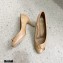 Louis Vuitton Heel 6.5cm Patent Leather Bow Knot Pumps Nude
