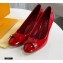 Louis Vuitton Heel 6.5cm Patent Leather Bow Knot Pumps Red