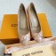 Louis Vuitton Heel 6.5cm Patent Leather Bow Knot Pumps Apricot