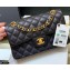 Chanel Original Quality Classic Flap Bag A01113 in Grained Calfskin Black with Gold Hardware