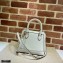 Gucci Horsebit 1955 Mini Top Handle Bag 640716 Leather White 2020