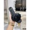Valentino Atelier Shoes 03 Rose Edition Flat Slides Sandals Black 2021