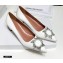 Amina Muaddi Heel 4.5cm Satin Begum Pumps White