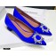 Amina Muaddi Heel 4.5cm Satin Begum Pumps Blue