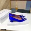 Amina Muaddi Heel 4.5cm Satin Begum Pumps Blue