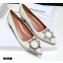 Amina Muaddi Heel 4.5cm Satin Begum Pumps Creamy