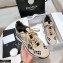 Chanel Suede Calfskin and Embroidery Sneakers G37126 Beige 2021