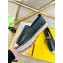 Fendi Embossed FF Leather Espadrilles Black 2020