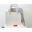 Valentino Large VLogo Walk Calfskin Tote Bag White 2020