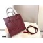 Valentino Small VLogo Walk Calfskin Tote Bag Burgundy 2020