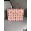 MCM Visetos Large Patricia Satchel Bag Pink