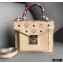 MCM Visetos Small Patricia Satchel Bag Creamy