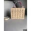MCM Visetos Small Patricia Satchel Bag Creamy