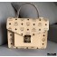 MCM Visetos Large Patricia Satchel Bag Creamy