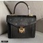 MCM Visetos Small Patricia Satchel Bag Black