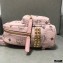 MCM Stark Side Studs Backpack Bag in Visetos Pink