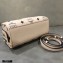 MCM Visetos Mini Boston Bag Creamy