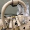 MCM Visetos Mini Boston Bag Creamy