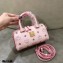 MCM Visetos Mini Boston Bag Pink