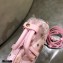 MCM Visetos Mini Boston Bag Pink