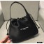 Alexander Wang Ryan Drawstring Dust Small Shoulder Bag Satin Black