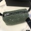 Alexander Wang Wangloc Medium Pouch Bag With Crystal Rhinestone Chain Mesh Light Green