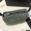 Alexander Wang Wangloc Medium Pouch Bag With Crystal Rhinestone Chain Mesh Light Green