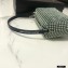 Alexander Wang Wangloc Medium Pouch Bag With Crystal Rhinestone Chain Mesh Light Green