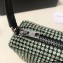 Alexander Wang Wangloc Medium Pouch Bag With Crystal Rhinestone Chain Mesh Light Green