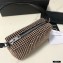 Alexander Wang Wangloc Medium Pouch Bag With Crystal Rhinestone Chain Mesh Champain Pink
