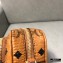 MCM Klassik Visetos Camera Bag Cognac