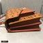 MCM Visetos Large Patricia Satchel Bag Cognac