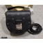 MCM Visetos Round Patricia Shoulder Bag Black