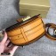MCM Visetos Round Patricia Shoulder Bag Cognac