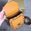 MCM Visetos Round Patricia Shoulder Bag Cognac