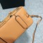 MCM Visetos Mini Essential Half Moon Tote Bag Cognac