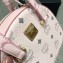 MCM Visetos Mini Essential Half Moon Tote Bag Pink