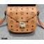 MCM Visetos Patricia Shoulder Bag Cognac