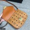 MCM Visetos Patricia Shoulder Bag Cognac