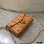 MCM Visetos Small Millie Flap Crossbody Bag Cognac
