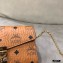 MCM Visetos Small Millie Flap Crossbody Bag Cognac