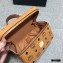 MCM Visetos Rockstar Vanity Case Bag Cognac