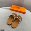Hermes Chaine D'ancre Camelia Sandals Brown/White