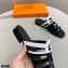Hermes Chaine D'ancre Camelia Sandals Black/White