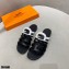 Hermes Chaine D'ancre Camelia Sandals Black/White