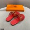 Hermes Chaine D'ancre Camelia Sandals Red/Brown