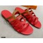 Hermes Chaine D'ancre Camelia Sandals Red/Brown