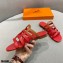 Hermes Chaine D'ancre Camelia Sandals Red/Brown