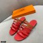 Hermes Chaine D'ancre Camelia Sandals Red/Brown