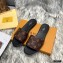 Louis Vuitton Monogram Canvas Lock It Flat Mules Brown 2020